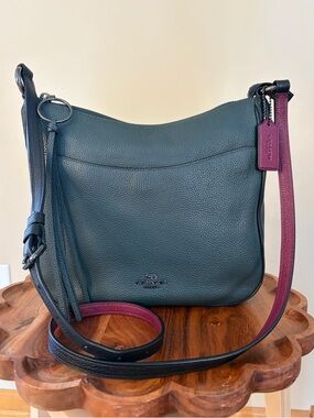 Coach Colorblock Chaise Crossbody Pebble Leather Gunmetal Hardware 38696